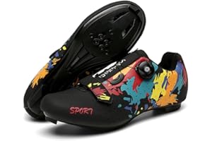 Hixingo Scarpe da Ciclismo Uomo Strada,Scarpe da Mountain Bike per Bici da Strada,Scarpe MTB Donna Road SPD Scarpe da Ciclismo da Bici Spin Compatibile Scarpe