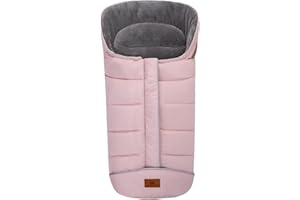 Miracle Baby Saco Silla Paseo Universal Invierno,Mantener Caliente、Impermeable Saco para Cochecito Bebe Antideslizante,Apto para Todo Tipo de cochecitos para bebés de 0 a 4 años(Rosa-Básico)