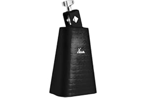 XDrum HCB-5 Cowbell - 5" Kuhglocke mit 20 cm Länge für Drums und Percussion - Glocke aus Stahl - An Schlagzeug montierbar - Schwarz