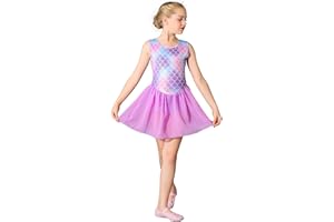 boruizhen Mädchen Gymnastikanzug Rock Ballett Tutu Kleid ärmellos Tanzoutfit für Kinder 3–12 Jahre