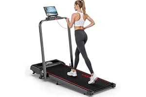 6 en 1 Tapis de Course Pliable, VANNECT Tapis de Marche, Équipé d’Un écran LED et d’Une App Intelligente, Silencieux Tapis de Course Pliable Inclinable, pour la Maison et Le Bureau, Charge Max 160KG