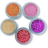 5 Adet Re&ccedil;ine Sim & Glitter Seti, Mum Nail Art Glitter Sim Seti Malzeme