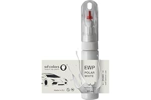 SD COLORS Peinture de retouche EWP blanc polaire 20 ML avec pinceau pratique pour réparer les rayures (juste la peinture)