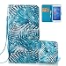 Produktbild Leder Hülle für Huawei P8 Lite 2017 Hülle Flip Wallet Lederhülle Silikon Case,EMAXELERS Huawei P8 Lite 2017 Hülle Flower Case Wallet Leder für Huawei Honor 8 Lite,Huawei P8 Lite 2017 Hülle Anime Blumen,Huawei P8 Lite 2017 Hülle 3D Flamingo Unicorn Blumen Schmetterling Bunte Muster PU Leder Ledercase Flip Tasche Wallet Schutzhülle Etui Tasche Handytasche Hülle mit Standfunktion für Huawei P8 Lite 2017,3D Blue Banana leaves