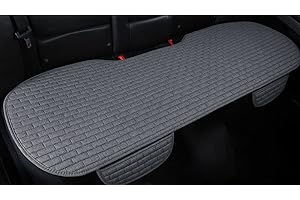 SMIUPIN Universal Fiber linen fabric Car Seat Cover，Car seat protector Car Seat Pad,Anti-slip Car Seat Cushion for Car,Truck,Van (gray, seat cushion-rear)