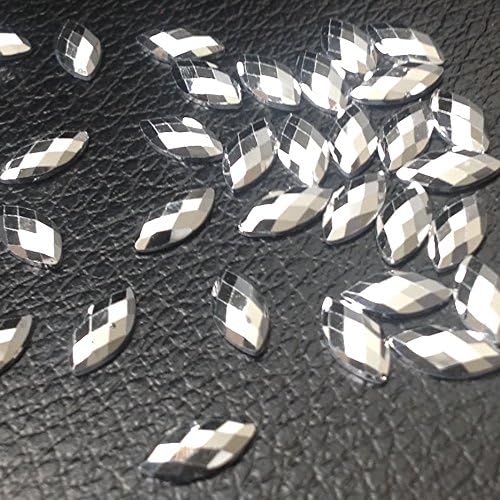 Sriheart 250 High Quality Resin Flat back Horse Eye Rhinestones 8mm*4mm (Silver)
