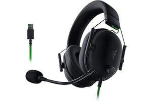 Razer BlackShark V2 X USB - przewodowy zestaw słuchawkowy do gier e-sportowych (przetworniki TriForce 50 mm, redukcja szumów, ultralekka konstrukcja 240 g, poduszki z pianki Memory Foam) Czarny