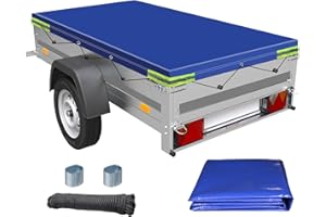 Plutohiker Anhängerplane Flachplane 2120x1230x75 mm für viele 750kg Hänger- Autoanhänger Abdeckplane