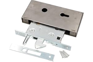 KOTARBAU® serrure à crochet pour portail coulissant serrure à crochet F-60 serrure pour porte coulissante serrure à crochet galvanisé résistant à la corrosion pour porte d'entrée