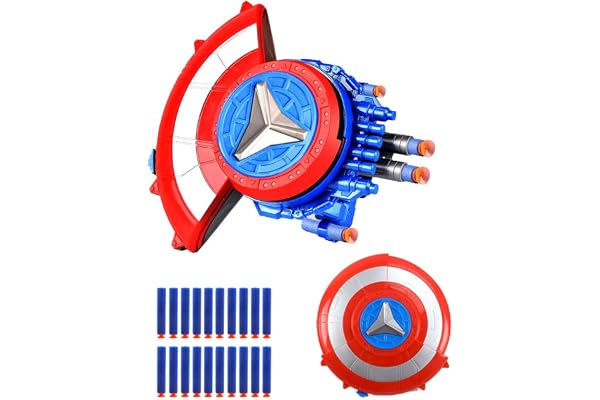 PIUMOJ Lanceur de Bouclier Captain, Défensif et Accessoire de Cosplay Cadeau pour Les Enfants