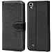 Produktbild Conie Schutzhülle kompatibel mit LG X Power, Schwarze PU Lederhülle Klapphülle Etui Tasche mit Kartenfächer