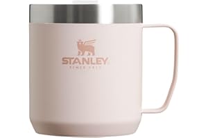 Stanley Classic Legendary Camp Mug Isotherme 0.35L - Garde 1.5 Heures à Chaud - 3 Heures à Froid - Lavable au Lave-Vaisselle - Sans BPA - Thermos Café - Gobelet Cafe - Tasse Isotherme - Rose Quartz