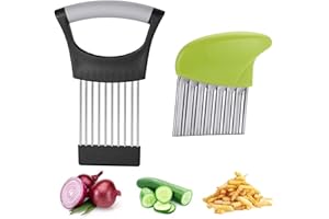 VIDSTW 1 Pièces Coupe Oignon et 1 Pièces Coupe Frite, Coupe Pomme Livré avec Housse de Protection, Coupe Pomme de Terre Aide de Cuisine, pour Oignons, Pommes Poires Concombres