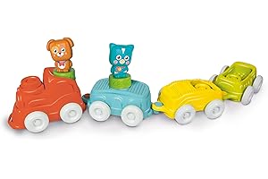 Clementoni Clemmy-Soft Zwierzęta 6 miesięcy (włoski, angielski, francuski, niemiecki, hiszpański, holenderski i polski), wyprodukowano we Włoszech, wielokolorowy, 80516, ekskluzywny Amazon