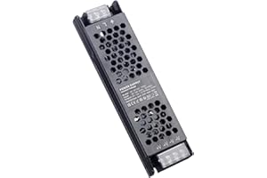 REYLAX Sterownik LED 12 V 150 W 12,5 A, transformator niskiego napięcia 240 V na 12 V DC, zasilacz Slim LED z taśmą zasilającą, transformator LED o stałym napięciu do lamp typu downlight LED 12 V, MR11 MR16