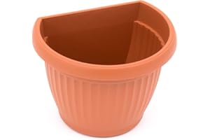 Jardinière corinthienne ProsperPlast avec fixation - Pot de fleurs 27cm (Hanging Planter) Half Round Terracotta
