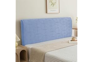 Hearda Solid Color Jacquard Elastic Bed Headboard Cover, All-inclusive Dustproof Protector Cover, Soft Universal Headboard Slipcover Washable Bed Head Cover For Bedroom Decor (Blue,150cm)