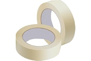 Wiles Eagle Twin Pack Masking Tape 25MM (1" x50M) General Purpose Masking Tape for Painting Artists & Decorating - 2 ROLLS