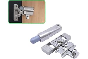 GAMOBIFER Pistoncino Ammortizzatore Deceleratore per Ante, Rallenta la Corsa Finale delle Ante, Smove SALICE. (ADATTATORE PER CERNIERA COLLO 0 E BASE ACCIAIO, ANTA 2 CERNIERE)