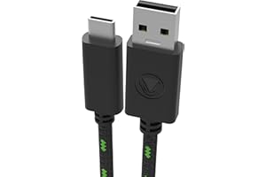 snakebyte CHARGE CABLE SX (3 METER) - USB type C cable, USB 2.0 to C plug, quick charge cable, USB C mesh cable, suitable for Xbox Series X, PS5, Samsung Galaxy, Huawei and many more, Xbox Design