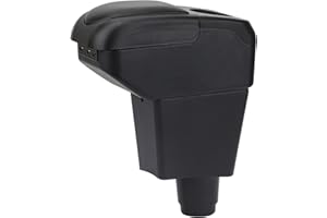 YJYWZH Para Dacia Renault Sandero Stepway Renault Logan 2 Apoyabrazos Renault Sandero 2 Doble Capa Reposabrazos Caja de Almacenamiento de Consola Central con 6 Puertos de Carga USB