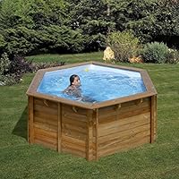 Piscina de madera GRE redonda Lili Wooden Pool GRE 790080