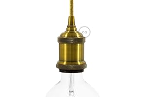 creative cables Kit Douille E27 en Aluminium Vintage - Laiton