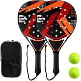Smartwo Juego Palas P&aacute;del Iniciaci&oacute;n Marco ABS y N&uacute;cleo de Espuma EVA | Palas de P&aacute;del para Principiantes Raqueta de P&aacute;del en