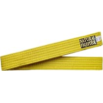 Set Di 3 Cinture Da Karate In Cotone 220 Cm - Per Judo, Taekwondo, Arti Marziali, Larghezza 4 Cm, Colori Base Bianco/Giallo