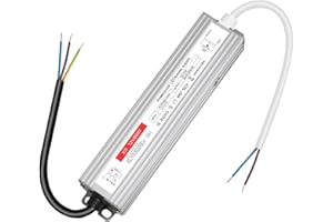 ZAKVOP Transformateur 220V 12V LED 80W, alimentation 12v 80w 6.7A, led driver 12v étanche IP67, Transfo AC à DC, convertisseur 220v 12v, 12V80W pour G4, GU5.3, MR11, MR16, Bande LED, Non Dimmable