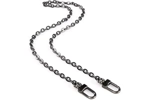 XIAZW Mini Copper Purse Chain Shoulder Crossbody Strap Bag Accessories Charm Decoration (Black, 66cm)