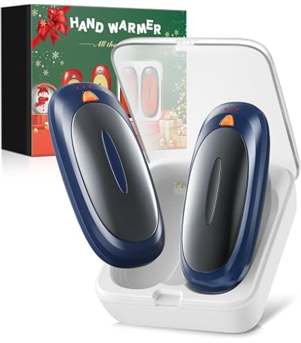 Lot De 2 Chauffe-mains Rechargeables – Magnétiques, Double Face, 3 Niveaux De Chaleur, écran LCD, Autonomie 12h