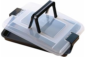 Original Kaiser Inspiration Backblech mit Deckel, Kuchen Transportbox, Backblech mit Transporthaube und klappbarem Griff 42 x 29 x 4 cm, praktisches Frischalten und Aufbewahren, Made in Germany