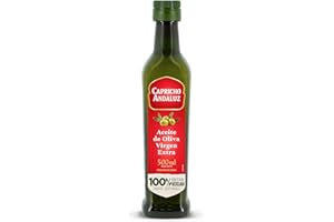 Capricho Andaluz | Aceite de Oliva Virgen Extra PET Flavia 500ml | Prensado en Frío, Origen Español, Ideal para Cocinar, Aliñar y Aderezar Ensaladas y Platos
