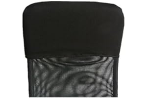 MoguGo Kopf Kissenbezug Rückenlehne Husse Stuhl Rückgehäuse Stuhl Rückenschutz (Schwarz, 28x48cm)