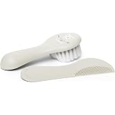 Suavinex Brush and Comb for Babies, Ideal for Newborns, Brush with Soft and Populated Fibers, Comb with Rounded Edges, No Pul
