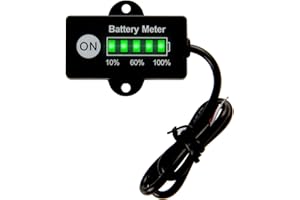 Runleader LED indicador de combustible de la batería, DC12V / 24V, pantalla de capacidad de la batería en tiempo real, batería de plomo ácido aplicable, pantalla encendida/apagada para el equipo