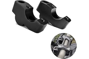 LEDISHUN Motorcycle Handlebar Handle Bar Riser Heighten Compatible with Honda CB650R CB300R CB250R CB500F CB500X (Black)