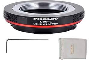 PHOLSY Objektivadapter L39 auf L Mount Kompatibel mit Leica L39 M39 LTM 39mm Mount Objektiv und L Mount Kameras Kompatibel mit Leica SL2, SL2-S, CL, TL2, Lumix S5, S1, BS1H, SIGMA FP, FP L, 39mm-L