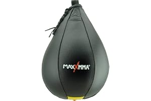 MaxxMMA Speed Bag, Boxing Ball, Perfect for MMA, Muay Thai, Punching, Martial Arts - Size L (10" x 7")