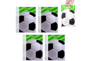NEWUPZSI Sacs de Cadeau de Fête de Football 20pcs Sacs de faveur de fête de Foot Sacs de Bonbons de PE pour Biscuits Noix Chocolats Bonbons pour anniversaire et fête sur le thème du football