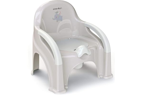 BABYLON Premier pot bebe toilette avec un couvercle, antidérapant petit pot toilette bébé, wc enfant avec bol amovible, anatomique pot bebe, pot pour enfants, gris