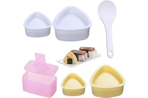GegXcn 6Pcs Sushi Making Kit, Onigiri Mould, Easy to Use, Easy to Carry, Suitable for Camping, Family Gatherings, Outing, Traveling, for DIY Sushi with Children, Family, and Friends