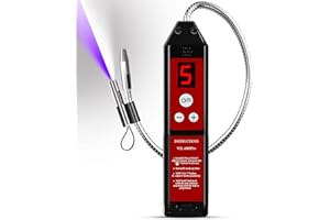 THERM LA MODE Refrigerant Leak Detector with LED Light, WJL-6000PRO Halogen Leak Detector Freon Gas Leakage Tester HVAC Air Condition R22 R410A R134A R1234YF CFCs HCFCs HFCs Indicator Freon Sniffer (WJL-6000PRO UV)