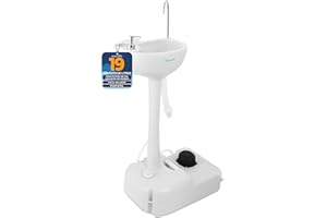 SereneLife lavamanos portatil, Lavabo, Camping, Fregadero, Dispensador de jabon, Porta toallas, Exteriores, Actividades al aire libre, Tanque de agua, Ruedas