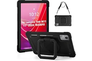 KATUMO Etui dla Lenovo M11 Tablet 11 Cala (TB-330FU), 3-Warstwowa Etui Odporne na Wstrząsy dla Lenovo Tab M11 / LENOVO Xiaoxin pad 2024, z Uchwytem na Ołówek i Pasek na Ramię i Uchwyt Obrotowy o 360°