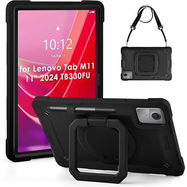 Tablet Coque Pour Lenovo Tab 11 2024 11", Cuir PU En Silicone Ignon Chaton Pusheen Cute