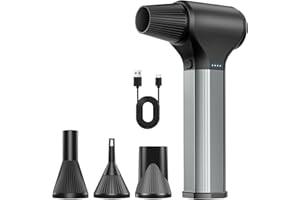 KACNON Souffleur d’Air Comprimé Électrique 330000 tr/min, Spray d’Air Haute Pression, Mini Nettoyeur d’Air Puissant – Kit de Nettoyage Sans Fil pour PC, Voiture, Canapé et Équipements de Bureau