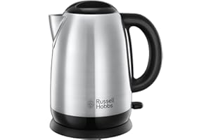 Russell Hobbs Bouilloire Electrique [Puissante & Elegante] Adventure (1,7L, 2400W, Ebullition rapide, Marques pour 1/2/3 tasses, Bec verseur précis, filtre anticalcaire, Economie d'énergie) 23912-70