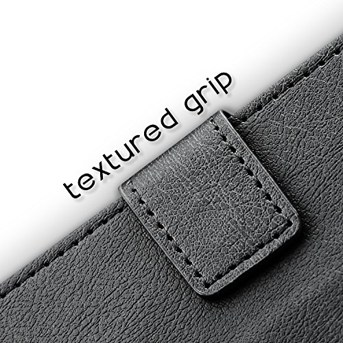 Funda LG K4 SLEO Cartera Carcasa Piel PU Suave Flip Folio Caja Super Delgado  Estilo Libro Soporte Plegable y Cierre Magn  tico  para LG K4 - Negro